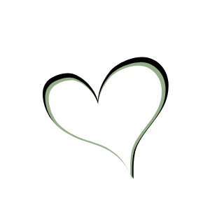 grünes Herz als Synonym für Achtsamkeit als Wert des Onlineshops Pure Haut Couture mit natürlichen Pflegeprodukten von Annett Hansen