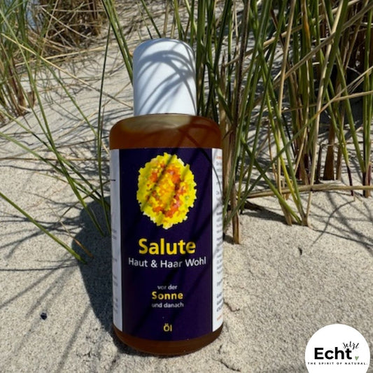 Sonnenöl, Salute (100ml)- nachhaltige vegane natürliche, Haut & Haar schützende Sonnenpflege